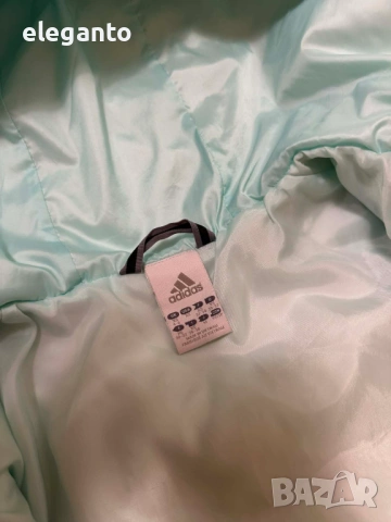 Оригинална дамска пухенка adidas Logo Printed White Puffer Jacket , XS размер , снимка 9 - Якета - 54135012