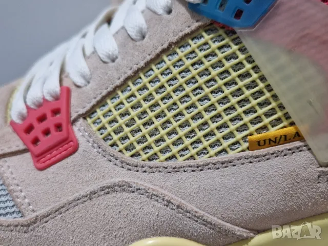 NIKE JORDAN 4 RETRO X UNION LA GUAVA ICE, 47.5 номер, обувани 1 път, като нови. ОРИГИНАЛНИ!, снимка 10 - Маратонки - 49897729