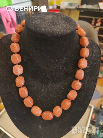 Колие кафяв пясъчен авантюрин , снимка 1