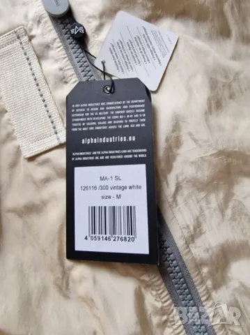 Страхотно мъжко тънко пролетно яке ALPHA INDUSTRIES, размер М, ново , снимка 5 - Якета - 47587613