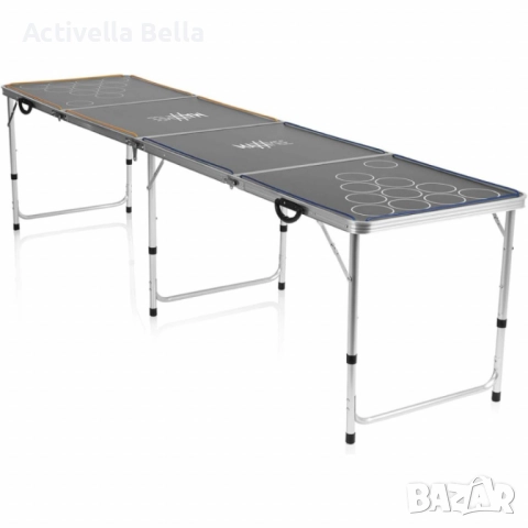 MAXXMEE LED Beer Pong маса – парти маса с LED осветление, сгъваема и регулируема по височина, снимка 2 - Други спортове - 52533410