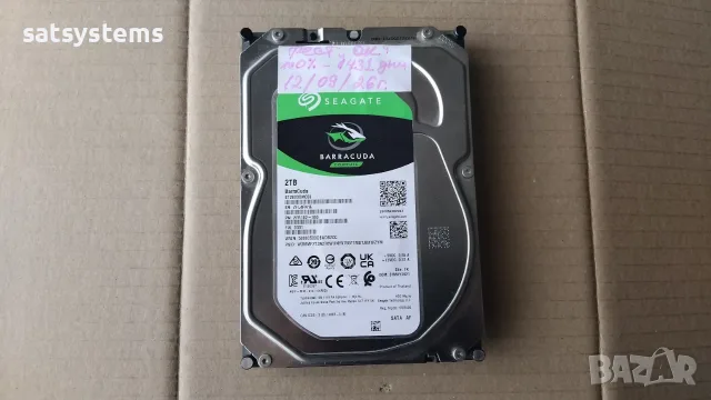 Хард диск Seagate Barracuda Compute ST2000DM008 2TB SATA 6.0Gb/s, снимка 2 - Твърди дискове - 56039454