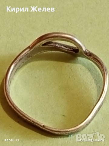 Стилен сребърен пръстен проба 925 стара ръчна изработка ретро стил 52368, снимка 6 - Пръстени - 52599680