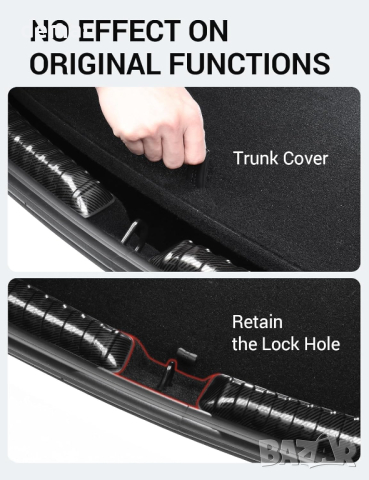 BASENOR Tesla Model 3 Предпазител на прага на багажника, снимка 4 - Аксесоари и консумативи - 44518622