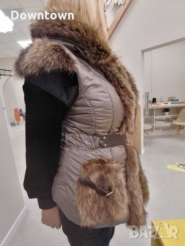  ROBERTA BIAGI оригинален елек с естествен косъм , снимка 7 - Якета - 31844760