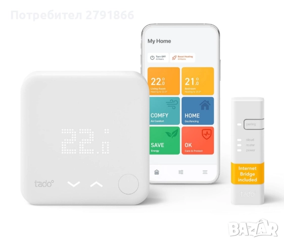 tado° Smart Thermostat Starter Kit V3+ Интелигентно управление на отоплението, снимка 7 - Други - 51956068