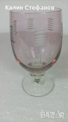 Красиви чаши за вино, столче, 6 бр, ръчна гравюра , снимка 4 - Чаши - 50525591