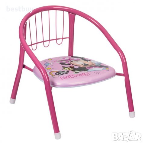 Детски метален стол Мини Маус 36x35x36cm