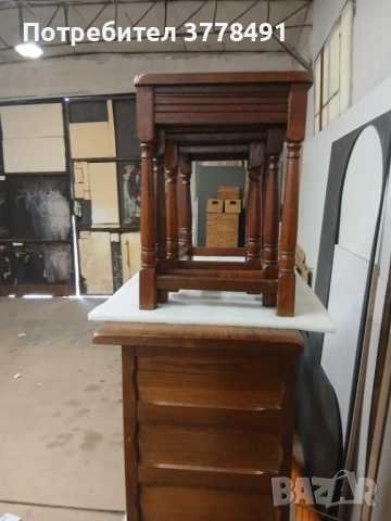 Дъбови масички тип 3 в 1, снимка 3 - Маси - 53909824