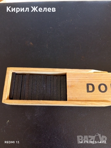 Ретро игра ДОМИНО в дървена кутия за КОЛЕКЦИЯ ДЕКОРАЦИЯ 51324, снимка 2 - Други ценни предмети - 51732548