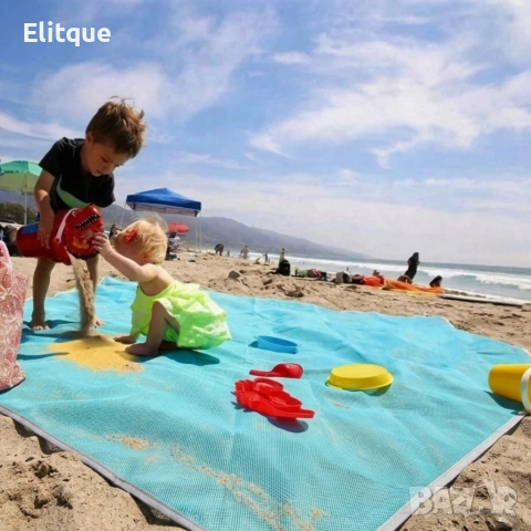 Плажна постелка без пясък XXL
