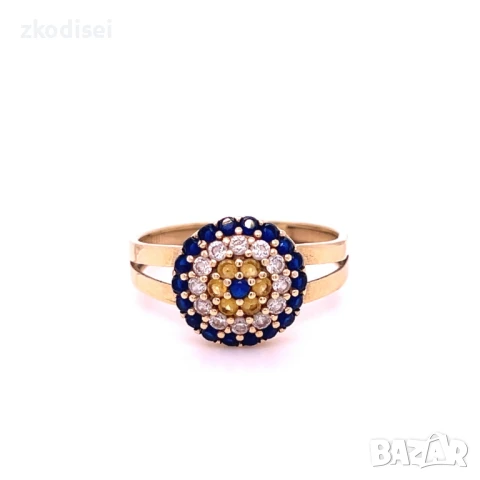 Златен дамски пръстен 1,73гр. 14кр. проба:585 размер:49 модел:32564-1