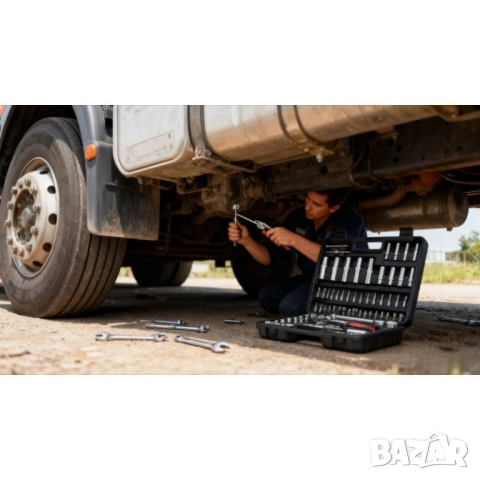 Гедоре 94 Части Инструменти Комплект - 1/2 и 1/4, Вложки, Накрайници, Отвертка, Тресчотка, Адаптори!, снимка 5 - Гедорета - 52937328