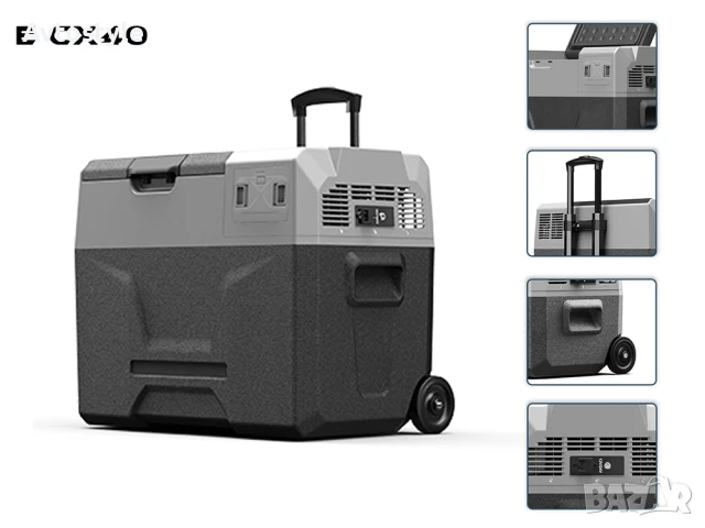 Авто хладилник + батерия 12V 40л - 12/24/100-240V, снимка 1