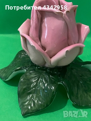 Dresden. 1935-1955г.Порцеланова роза., снимка 3 - Антикварни и старинни предмети - 52492664