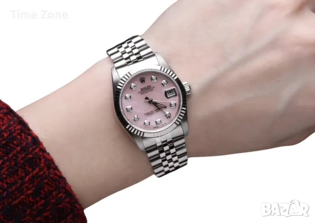 Rolex Datejust 31mm Steel Pink Dial Diamond Дамски Различни Варианти, снимка 10 - Дамски - 48182845