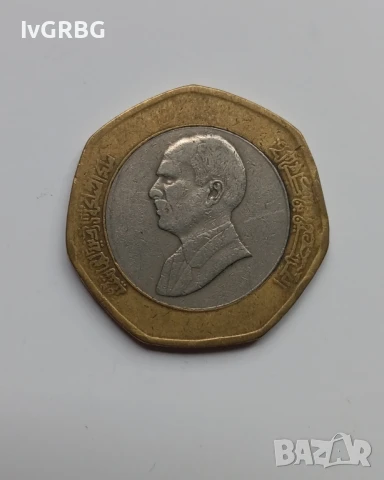 1/2 динар Йордания 1997 Кралство Йордания 1/2 динар 1997 Арабска монета , снимка 4 - Нумизматика и бонистика - 50621220