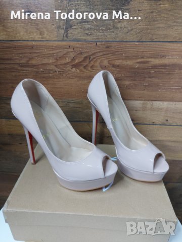 Дамски обувки на висок ток 37 номер, снимка 2 - Дамски обувки на ток - 35481490