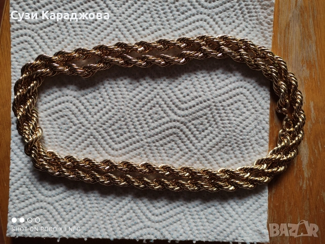 Позлатен ланец, снимка 2 - Колиета, медальони, синджири - 53177022