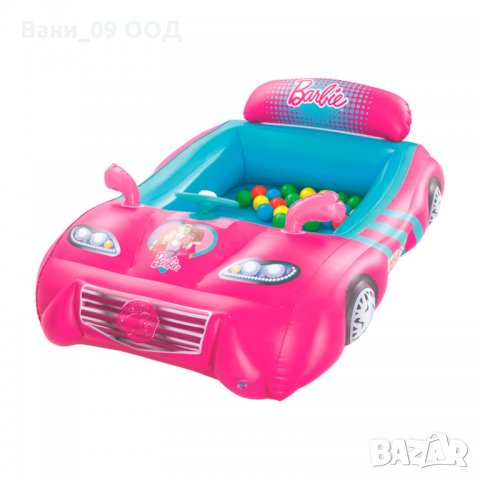Надуваема кола "Барби" с включени 25 топки за игра, снимка 2 - Надуваеми играчки - 31053401