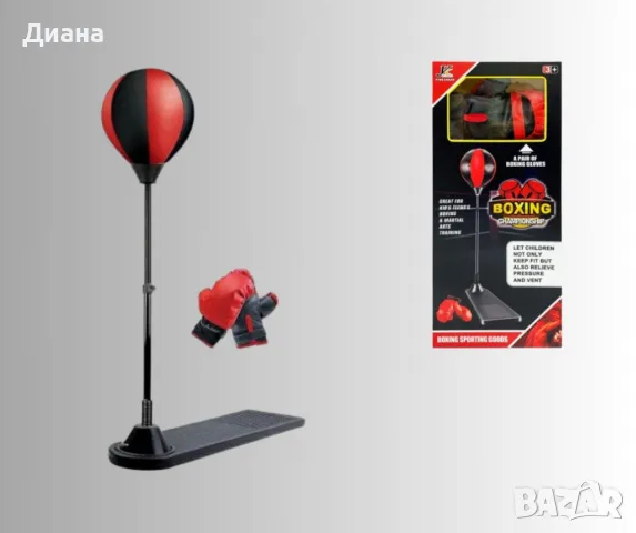 Детска боксова круша на стойка с ръкавици, снимка 1