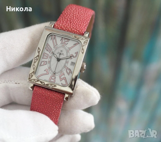 Дамски часовник с диаманти - Officina del Tempo, 29x37мм, снимка 2 - Дамски - 52344634