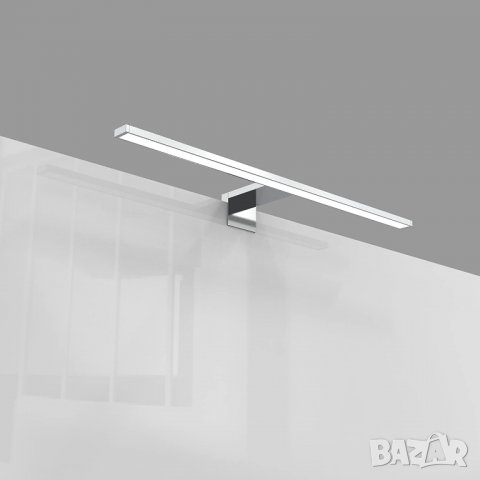 BKLicht - Лампа за баня, Лампа за огледало - 60 см, Защитена от пръски, Цвят хром, Лесен монтаж, снимка 9 - Лампи за баня - 40063862