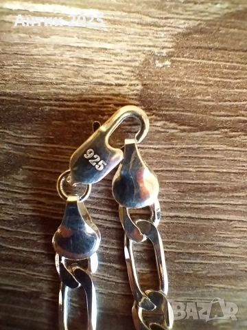 Сребърна гривна 925 проба, 7.52 г, снимка 4 - Гривни - 53312705