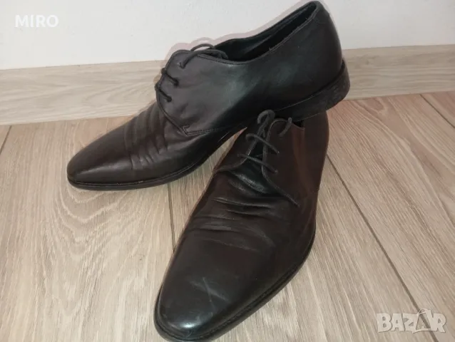 Мъжки кожени обувки Boss, снимка 2 - Официални обувки - 48621610