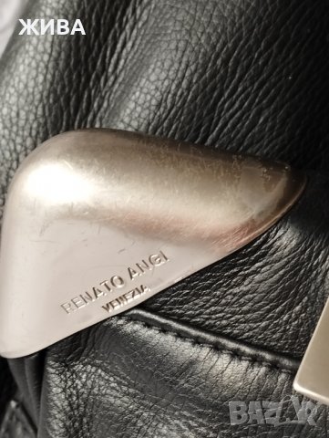 RENATO ANGI - естествена кожа  черна дамска раница, снимка 5 - Чанти - 38132626