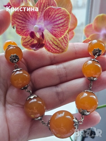 Антикварно руско (СССР) сребърно колие, снимка 2 - Колиета, медальони, синджири - 52351440