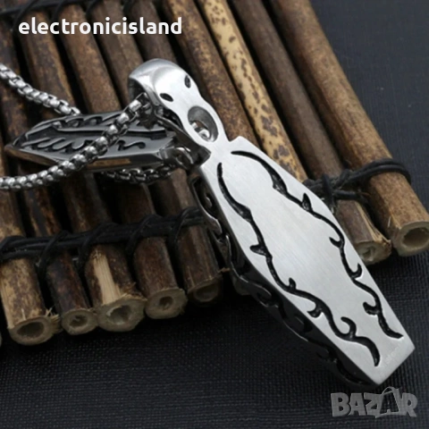 Винтидж отварящо се колие от неръждаема стомана във формата на ковчег и вътре скелет, пънк, вампир, снимка 10 - Колиета, медальони, синджири - 53940121