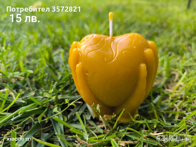 Ръчно изработени свещи от чист пчелен восък., снимка 6 - Декорация за дома - 50923127