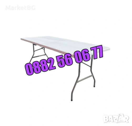 Сгъваема маса за кетъринг, градинска маса 180/74 см, къмпинг маса , снимка 6 - Градински мебели, декорация  - 53242349