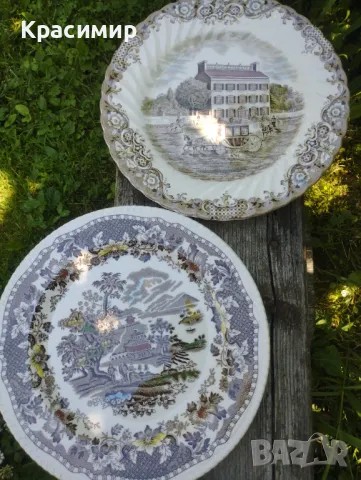 Чинии с английски трансферни декори. Две манифактури с различни интерпретации 