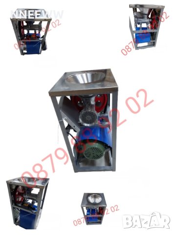 Алуминиева месомелачка №32 с колела, мелачка за месо с мотор и стойка, снимка 2 - Месомелачки - 42467765