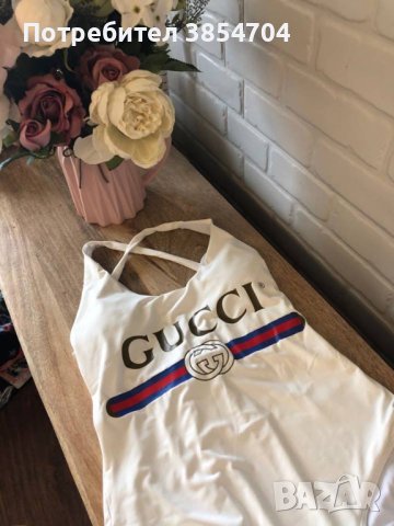 Gucci Women's Natural Fake Logo Front Swimsuit*Цял Бански Гучи ХС,С, снимка 9 - Бански костюми - 42488744
