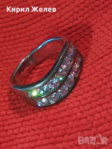 СТИЛЕН СКЪПОЦЕНЕН СРЕБЪРЕН ПРЪСТЕН СРЕБРО 925 с РАЗКОШНИ ЮВЕЛИРНО ФАСЕТИРАНИ БЛЕСТЯЩИ ЦИРКОНИ 47584, снимка 12 - Пръстени - 49981844