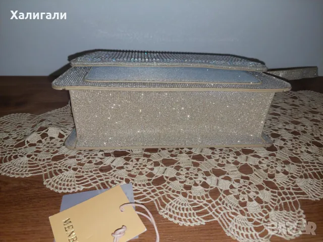 Официална златиста чанта Menubar, малка 23*14*6 см, снимка 3 - Чанти - 49149317