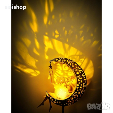 Декоративна соларна лампа „Лунна фея“ – Приказно сияние за вашата градина 4982, снимка 2 - Декорация за дома - 54070913