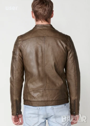 100% Оригинално чисто-ново с етикет уникално мъжко кожено яке KOROSHI! , снимка 8 - Якета - 50897938