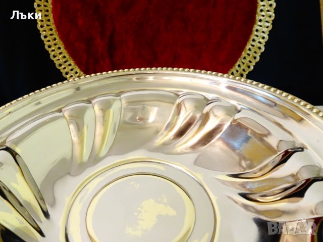 Италианска посребрена бронзова фруктиера,релеф. , снимка 5 - Антикварни и старинни предмети - 37550655