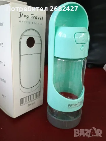 Бутилка за вода за кучета Външна хранилка за пиене Пътуване Чаша за хранене на домашни любимци Купа, снимка 1