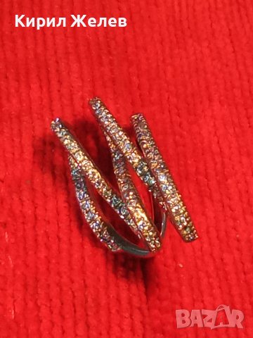 КРАСИВ СРЕБЪРЕН СКЪПОЦЕНЕН АРТ ПРЪСТЕН РОДИРАНО СРЕБРО 925 с ФАСЕТИРАНИ ЦИРКОНИ 32580, снимка 15 - Пръстени - 38381445