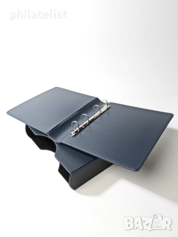 Папка с касета LUX , еко-кожа – OPTIMA стандарт , син, снимка 2 - Нумизматика и бонистика - 52068128