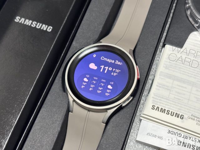 КАТО НОВ! Смарт часовник Samsung Galaxy Watch5 Pro 45mm Gray Titanium,1.4", снимка 5 - Смарт часовници - 52390849