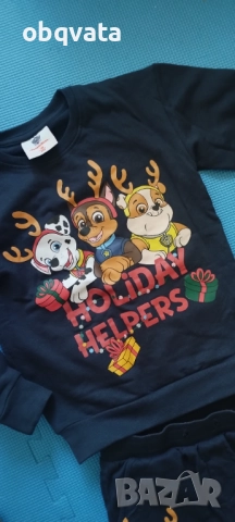 ЛОТ Детски Коледен комплект с Пес патрул + зимна шапка, снимка 2 - Детски комплекти - 52688384