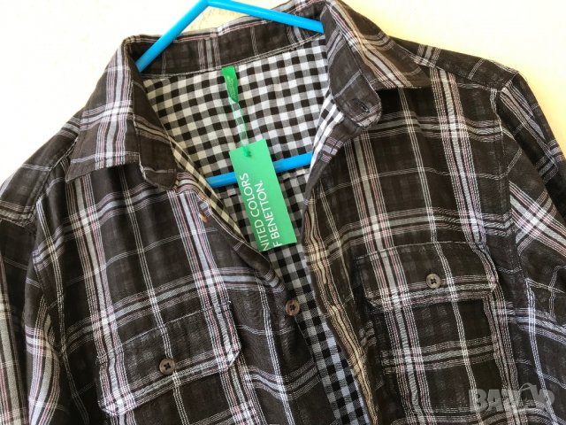 Нова мъжка риза Benetton, снимка 3 - Ризи - 29748994