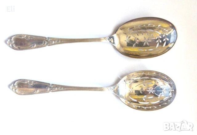 Рядки сребърни лъжици , снимка 3 - Антикварни и старинни предмети - 54245454