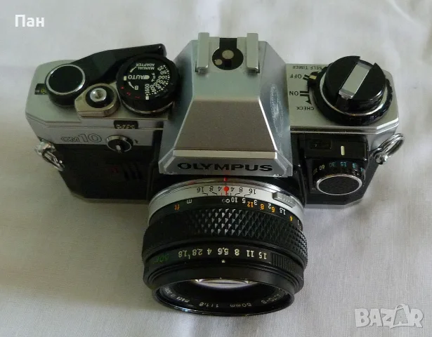 Фотоапарат Olympus OM-10 с обектив Olympus 50mm F1.8